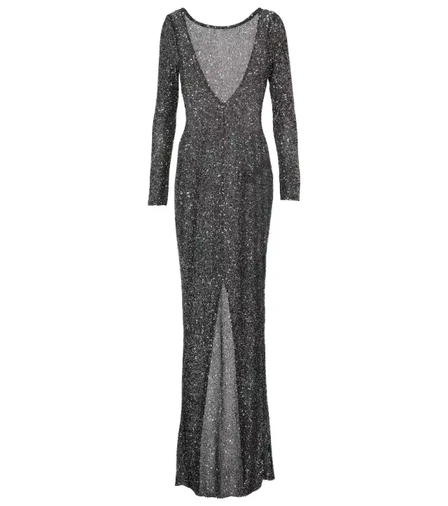 Alessandra Rich Sequined open-back gown