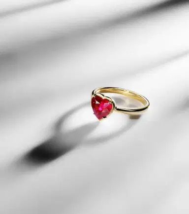 Anita Ko Heart 18kt gold ring with ruby | Thumbnail 5