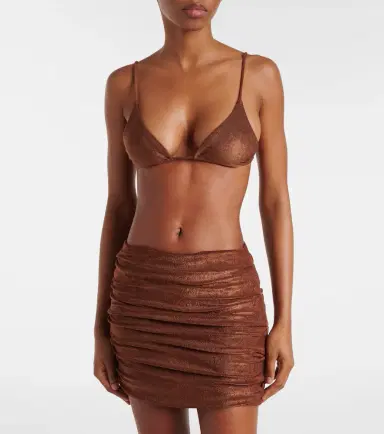 Jade Swim Thea ruched terry miniskirt | Thumbnail 2