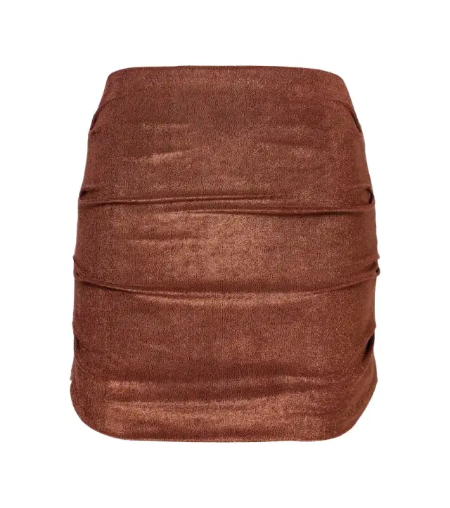 Jade Swim Thea ruched terry miniskirt