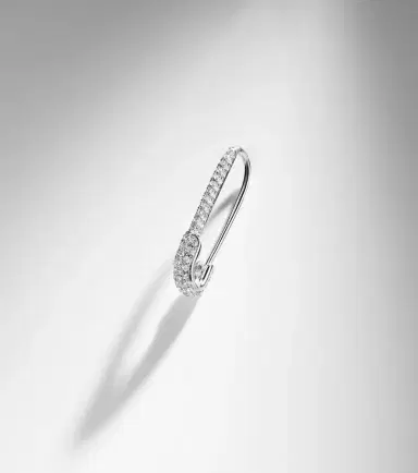 Anita Ko 18kt white gold safety pin single earring with diamonds | Thumbnail 5 Anita Ko 18kt white gold safety pin single earring with diamonds | Thumbnail 5