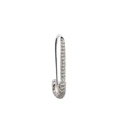 Anita Ko 18kt white gold safety pin single earring with diamonds | Thumbnail 1 Anita Ko 18kt white gold safety pin single earring with diamonds | Thumbnail 1