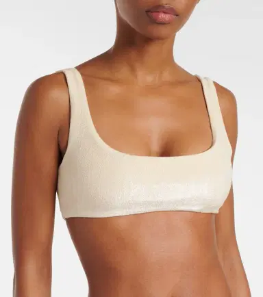 JADE SWIM Rounded Edges terry bikini top | Thumbnail 3