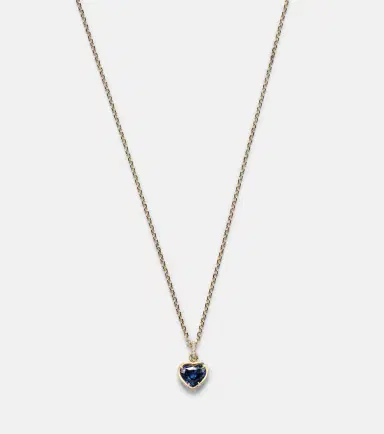 Anita Ko 18kt gold pendant necklace with sapphire and diamonds | Thumbnail 3 Anita Ko 18kt gold pendant necklace with sapphire and diamonds | Thumbnail 3