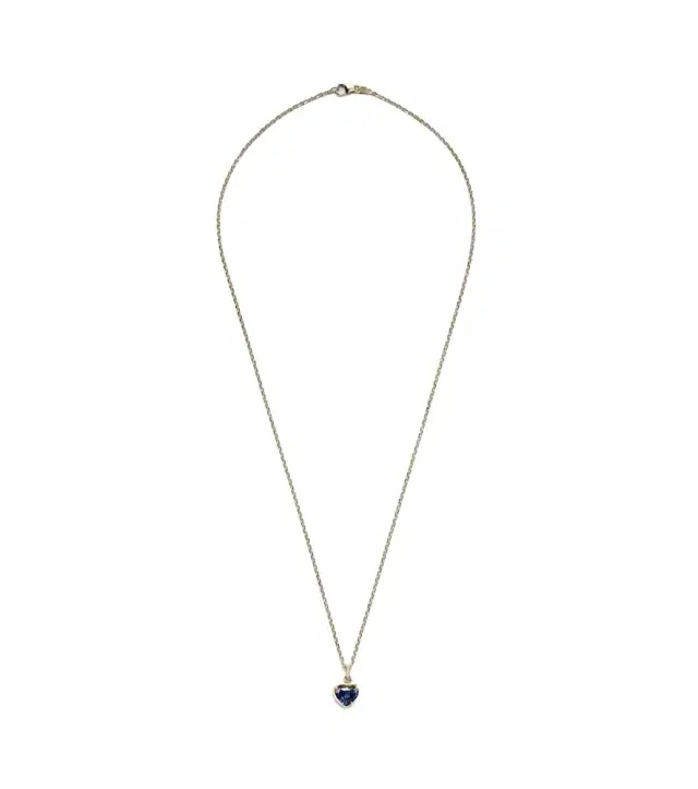 Anita Ko 18kt gold pendant necklace with sapphire and diamonds