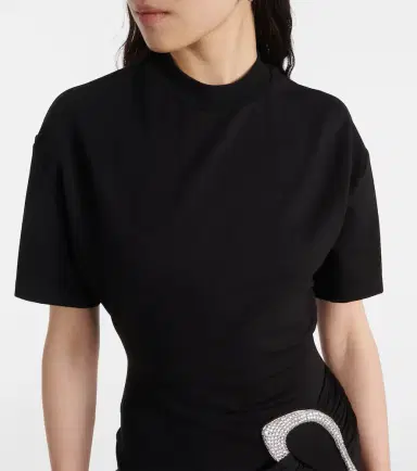 David Koma Embellished draped jersey minidress | Thumbnail 4