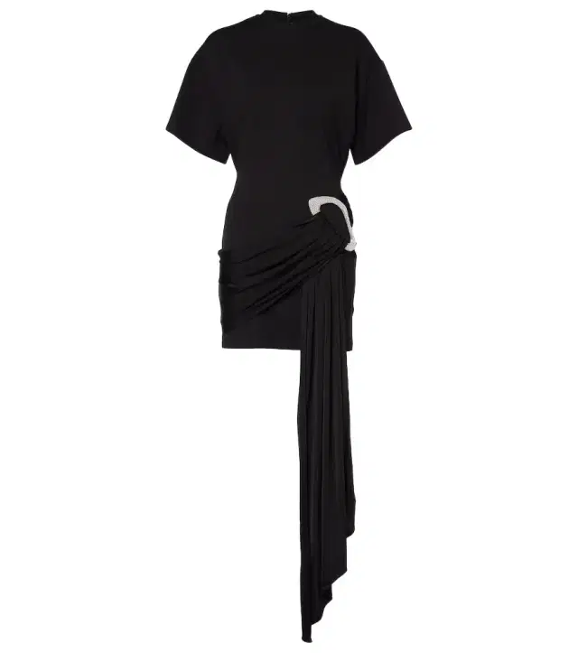 David Koma Embellished draped jersey minidress