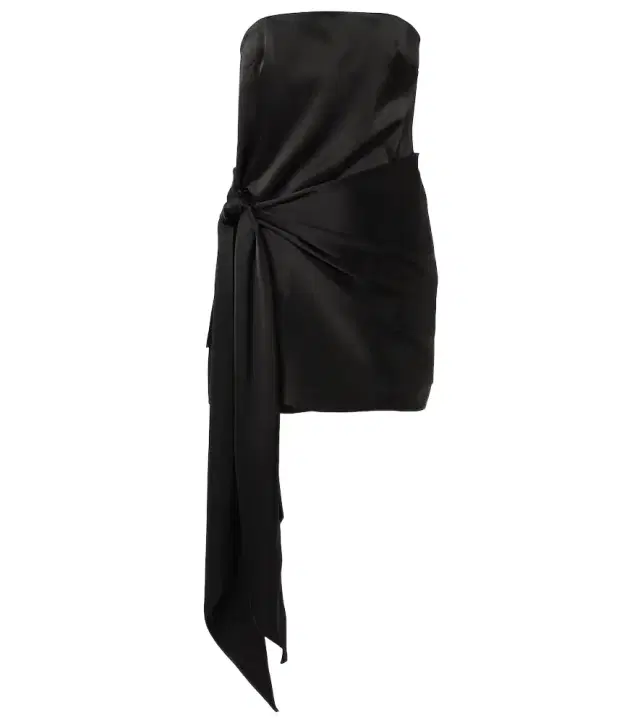 David Koma Tie-detail satin minidress