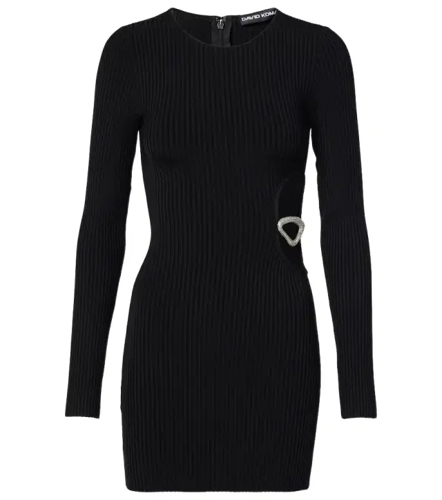 David Koma Embellished cutout minidress