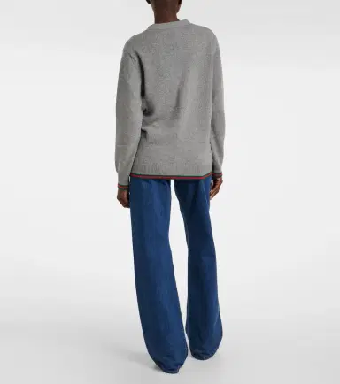 Gucci Web wool and cashmere cardigan | Thumbnail 2