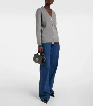 Gucci Web wool and cashmere cardigan | Thumbnail 4