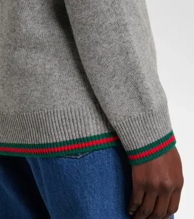Gucci Web wool and cashmere cardigan | Thumbnail 5