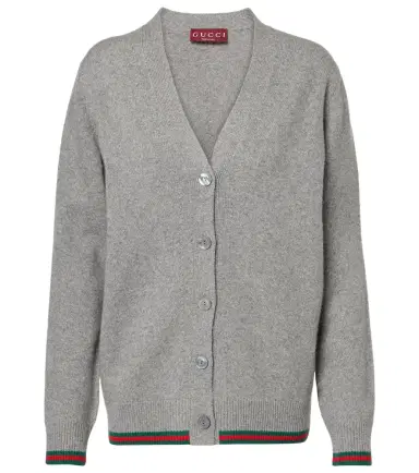Gucci Web wool and cashmere cardigan | Thumbnail 1