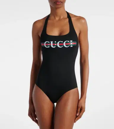 Gucci Web Stripe logo halterneck swimsuit | Thumbnail 4