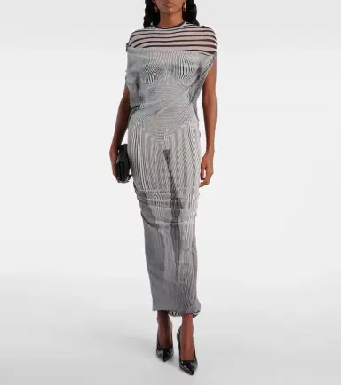 Jean Paul Gaultier Body Morphing draped tulle maxi dress | Thumbnail 2