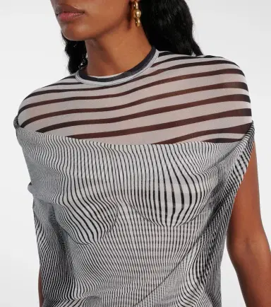 Jean Paul Gaultier Body Morphing draped tulle maxi dress | Thumbnail 3