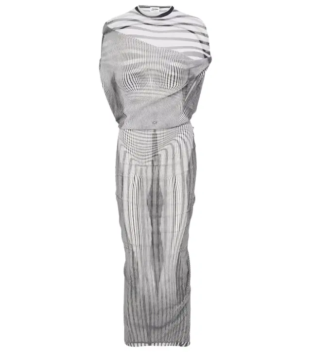 Jean Paul Gaultier Body Morphing draped tulle maxi dress