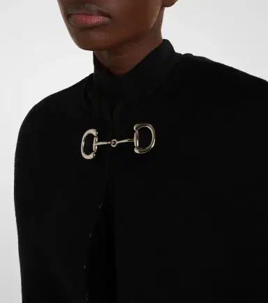 Gucci Horsebit wool and silk cape | Thumbnail 4