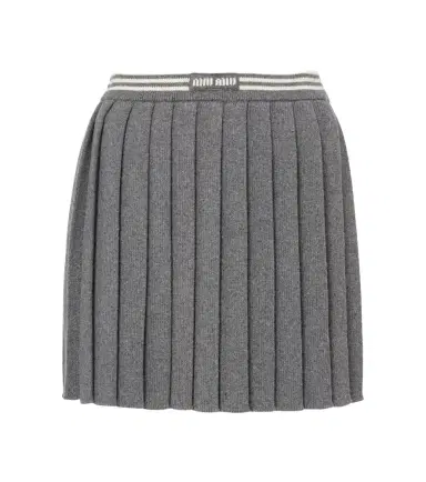 Miu Miu Cashmere and wool miniskirt | Thumbnail 1 Miu Miu Cashmere and wool miniskirt | Thumbnail 1