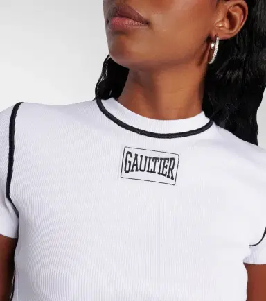 Jean Paul Gaultier Logo cotton-blend jersey T-shirt | Thumbnail 4