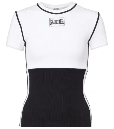 Jean Paul Gaultier Logo cotton-blend jersey T-shirt | Thumbnail 1
