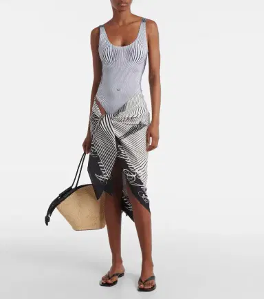 Jean Paul Gaultier Pinstripe Body Morphing swimsuit | Thumbnail 2