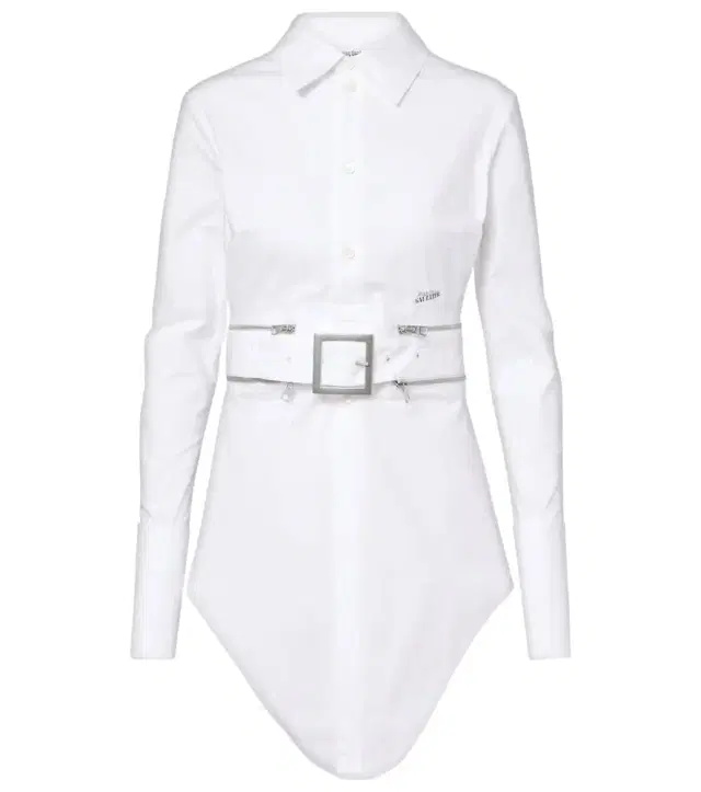 Jean Paul Gaultier Belted cotton-blend shirt dress