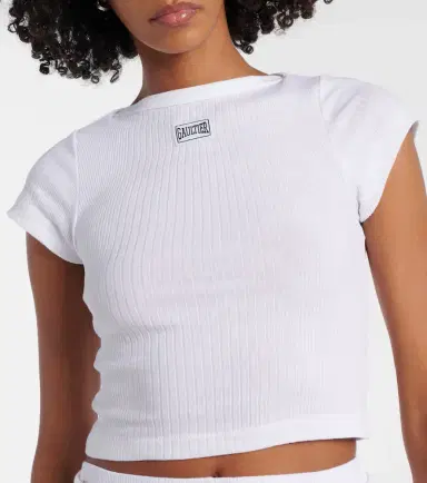 Jean Paul Gaultier Logo cotton jersey crop top | Thumbnail 5