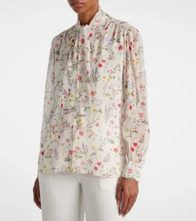 Giambattista Valli Floral silk blouse | Thumbnail 3 Giambattista Valli Floral silk blouse | Thumbnail 3
