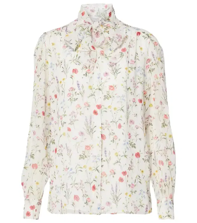 Giambattista Valli Floral silk blouse