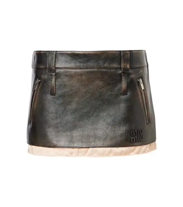 Leather miniskirt