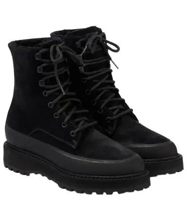 Le Monde Béryl Le Monde Béryl Dolomite shearling-trimmed suede ankle boots | Thumbnail 1 Le Monde Béryl Le Monde Béryl Dolomite shearling-trimmed suede ankle boots | Thumbnail 1