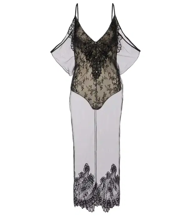 The Attico Sheer lace bodysuit