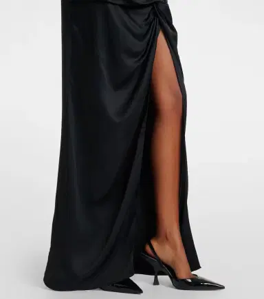 The Attico Gathered satin slip dress | Thumbnail 2