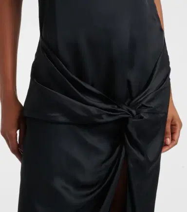 The Attico Gathered satin slip dress | Thumbnail 4
