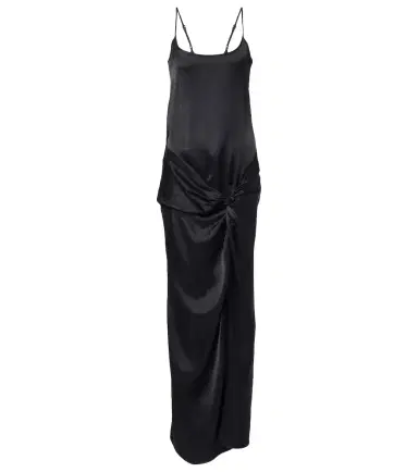 The Attico Gathered satin slip dress | Thumbnail 1