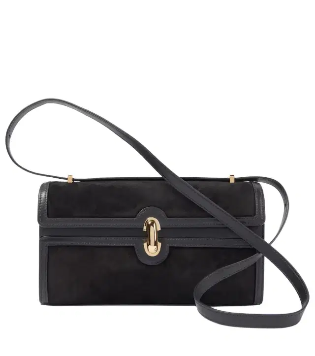 Symmetry 26 leather-trimmed suede shoulder bag