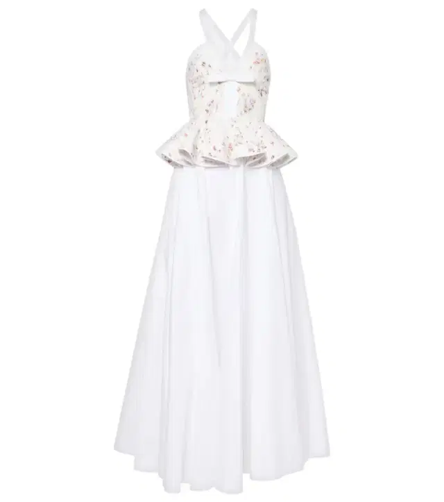 Giambattista Valli Ruffled floral lace gown