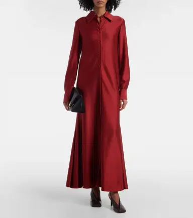 Jil Sander Satin shirt dress | Thumbnail 3