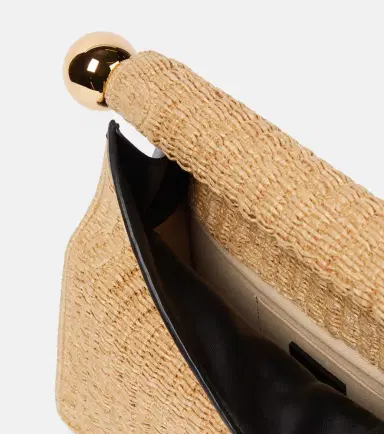 Jacquemus Rond Carré woven raffia-effect clutch | Thumbnail 5