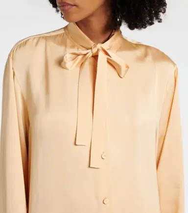 Jil Sander Bow-detail satin blouse | Thumbnail 4 Jil Sander Bow-detail satin blouse | Thumbnail 4