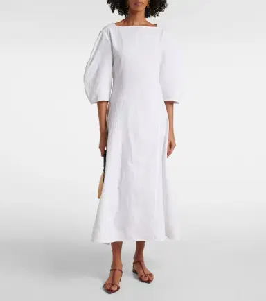 Jil Sander Linen midi dress | Thumbnail 4