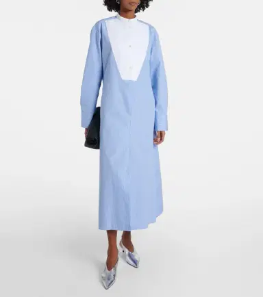 Jil Sander Pinstripe cotton shirt dress | Thumbnail 6