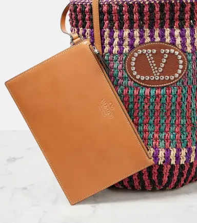 Valentino Garavani VLogo Signature Large straw tote bag | Thumbnail 5 Valentino Garavani VLogo Signature Large straw tote bag | Thumbnail 5