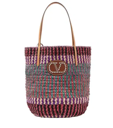 Valentino Garavani VLogo Signature Large straw tote bag | Thumbnail 1 Valentino Garavani VLogo Signature Large straw tote bag | Thumbnail 1
