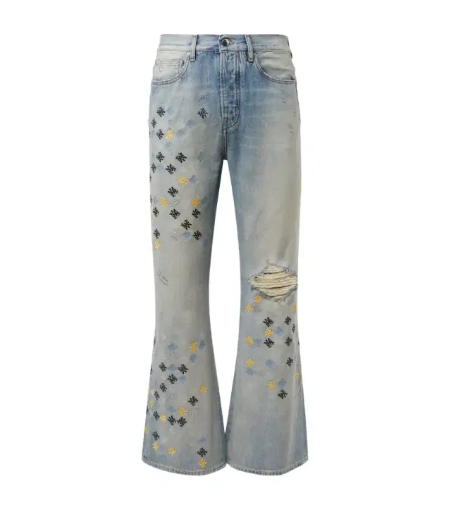 Amiri Ma Quad embroidered flared jeans