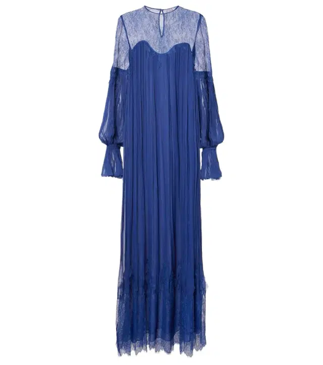 Costarellos Renia chantilly lace gown
