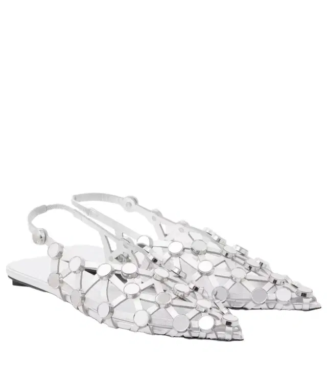 The Attico Grid leather ballet flats