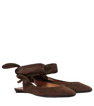 The Attico Cloe suede slingback flats | Thumbnail 1