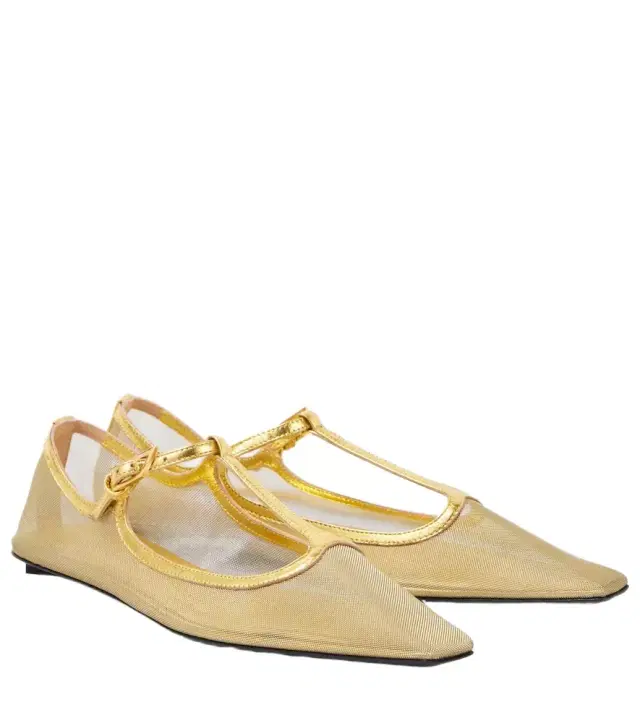 The Attico Juno mesh Mary Jane flats